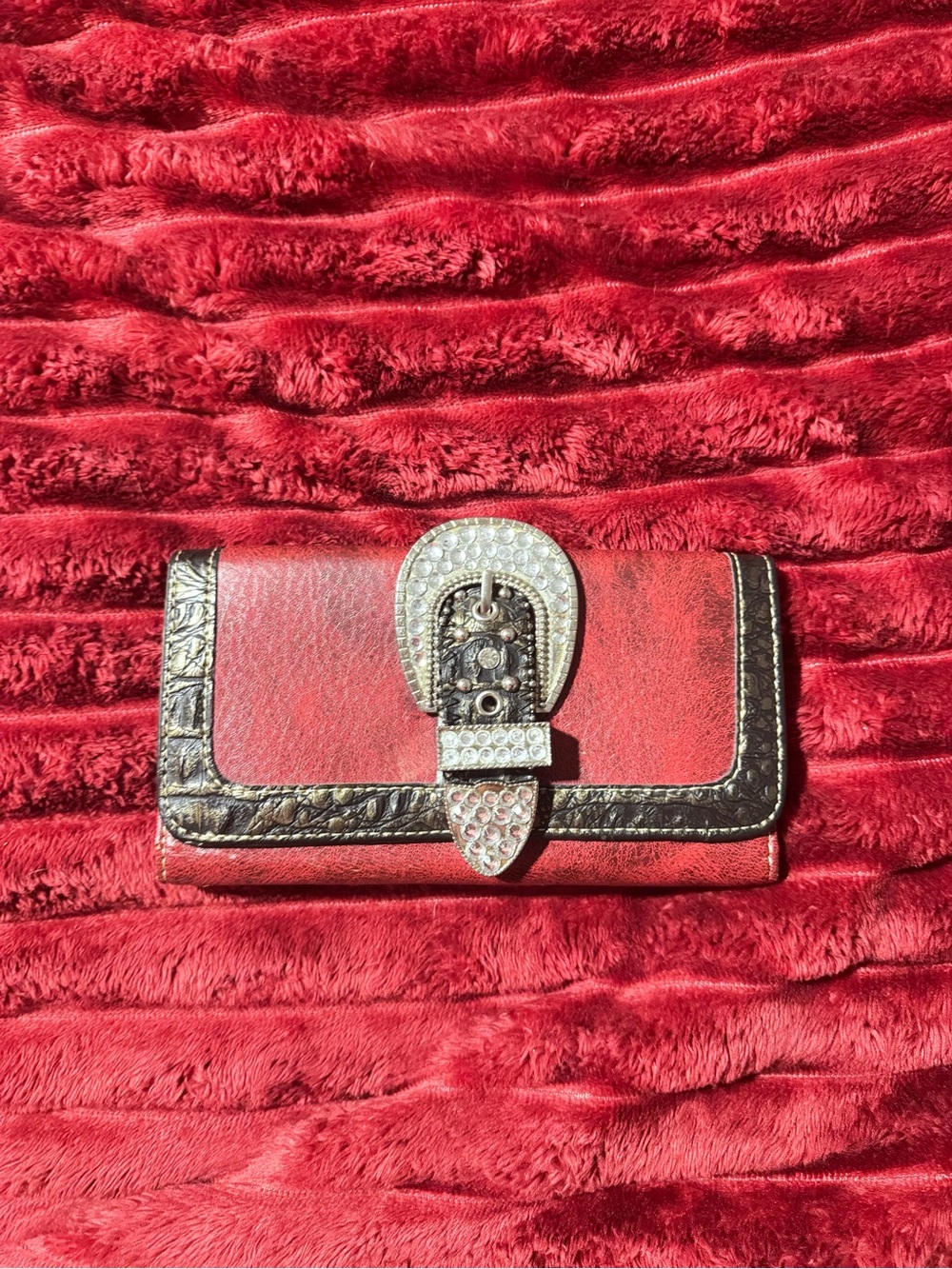 Montana West Wallet with Rhinestone Buckle